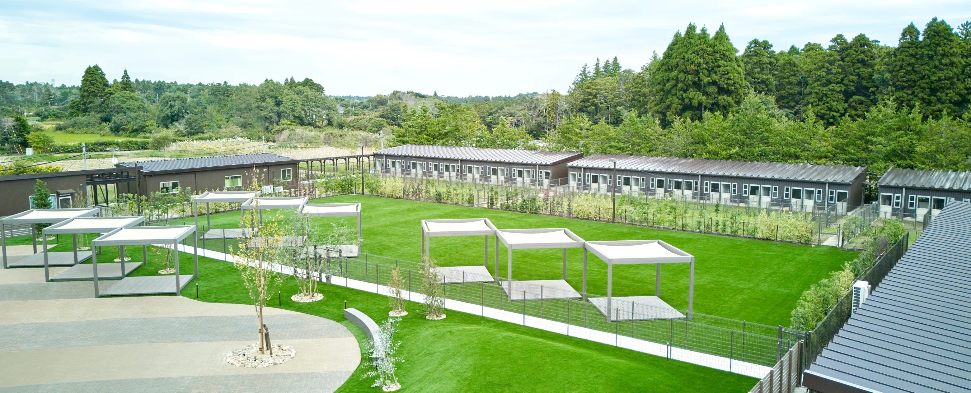 レイクウッズガーデンの空撮り写真